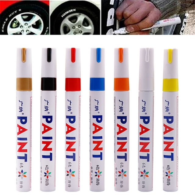 Oil Based Paint Pen Car Tyre Tire Metal Marker Tire Paint Pen Marker Lettering Ink For Car Vehicle Motorcycle Tyre 10ml