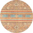 thumbnail image 1 of Ahgly Company Tapis d'Intérieur Ronds Abstraits Orange Tapis de Zone Abstraits, 8 Pieds Rond, 1 of 6