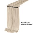 thumbnail image 3 of Decorative Table Banner Cheesecloth Table Runner Cheese Cloth Tablecloth 90x400 Cm Table Runner For Wedding Decor Holiday Birthday Party Table Dining Room Dresser Decor, 3 of 4
