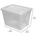 thumbnail image 2 of Gracious Living 39L Clear Snap Lid Tote, 2 of 8