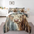 thumbnail image 1 of Erosebridal Highland Cattle Bedding Full Comforter Set, Oil Painting Down Comforter, Reversible, 1 of 7