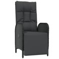 thumbnail image 3 of vidaXL Chaises Longues de Jardin 2 Pcs avec Table en Rotin Poly Noir, 3 of 4