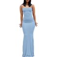 thumbnail image 2 of ORUYROP Femmes Maxi Robe Moulante Sexy Bretelles Spaghetti Slip Serré Sans Manches Robes Longues 2023, 2 of 7