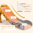 thumbnail image 4 of Patiojoy Kids Giraffe Slide Baby Play Climber Slide Set with Basketball Hoop Yellow, 4 of 8