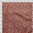 thumbnail image 4 of oneOone Georgette Viscose Orange Fabric Tropical Craft Projects Decor Fabric Printed By The Yard 42 Inch Wide, 4 of 5