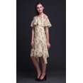 thumbnail image 2 of Bimba White Bird Print Flutter Sleeve Womens Party Tunic Cold Shoulder Midi Dress - XXX-Large, 2 of 6