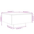 thumbnail image 4 of vidaXL Table Basse avec Lumières LED Chêne Brun 55x55x31 cm, 4 of 5