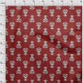 thumbnail image 4 of oneOone Polyester Spandex Maroon Fabric Block Fabric For Sewing Printed Craft Fabric By The Yard 56 Inch Wide-BQ, 4 of 5