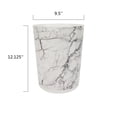 thumbnail image 4 of Mainstays 11.4 Litre Round Plastic Waste Can, White Marble 1 Piece, 4 of 5