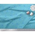 thumbnail image 3 of Soimoi Blue polyester Crepe Fabric Triangle & Star Print Fabric by the Yard 42 Inch Wide, 3 of 5