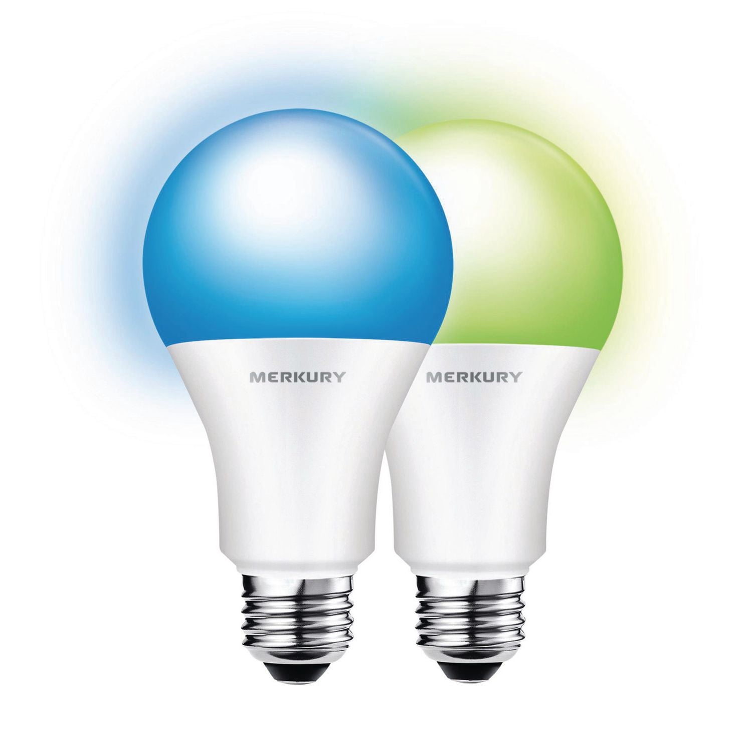 Merkury Innovations Smart Wi-Fi LED Bulbs Color + White - 2 Pack