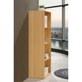 thumbnail image 3 of Pemberly Row Four Shelf Multi-Purpose Wooden Bookcase in Beige Finish, 3 of 5