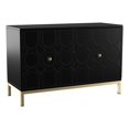 thumbnail image 1 of SEI Furniture Two-Door Engineered Wood Accent Cabinet in Black, 1 of 3
