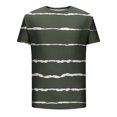 thumbnail image 5 of HKEJIAOI Chemise pour Homme Noir Blanc Décontractée en Spandex Rayée T-Shirts à Col Rond Basique Chandail Rayé Homme, 5 of 5