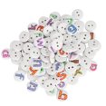 thumbnail image 2 of Decorative Button Clothing Buttons 200pcs 0.6in Mixed Wooden Buttons English Letters Painting Decoration For Clothes Crafts, 2 of 8