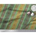 thumbnail image 3 of Soimoi Toile de Velours Rayures & Mandala Kaléidoscope Tissus Imprimés par Yard 58 Pouces de Large, 3 of 3