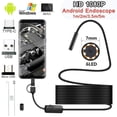 thumbnail image 1 of 1M/2M/3.5M/5M Caméra Professionnelle d'Endoscope de 7.0mm Endoscope 1080P HD USB avec Endoscope d'Inspection Étanche à Câble 6LED pour PC Android, 1 of 11