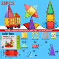 thumbnail image 4 of 35pcs/50pcs/70pcs Magnetic Tiles, Magnetic Building Blocks For Children, Magnetic, 4 of 5