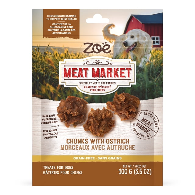 Gâteries Meat Market Zoe, Morceaux, Autruche, 100 G