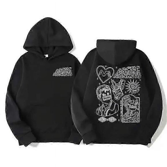 Retro Rock Arctic Monkeys Music Album Graphic Hoodies Men Vintage Oversized Y2k Hip Hop Hoodie Punk Sweatshirt Tour Double Sided