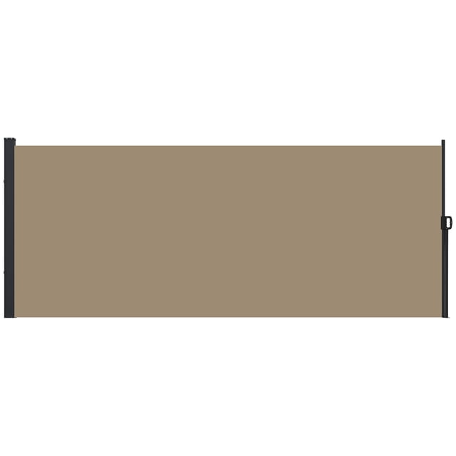 Outsunny 13' x 5' Retractable Side Awning, Garden Privacy Screen, Khaki