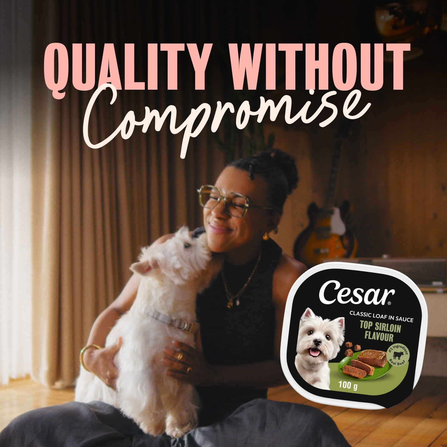 Nourriture humide pour chiens CESAR pain classique en sauce saveur de haut de surlonge