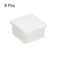 thumbnail image 3 of Unique Bargains 8Pack 25mmx25mm(0.98inch) Plastic Tubing Plug Square Post End Caps White, 3 of 6