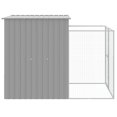 thumbnail image 2 of vidaXL Dog House with Run Light Grey 165x251x181 cm Galvanised Steel, 2 of 3