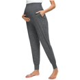 thumbnail image 2 of Pantalon Décontracté de Maternité pour Femmes, Couleur Unie, Extensible et Confortable, 2 of 9