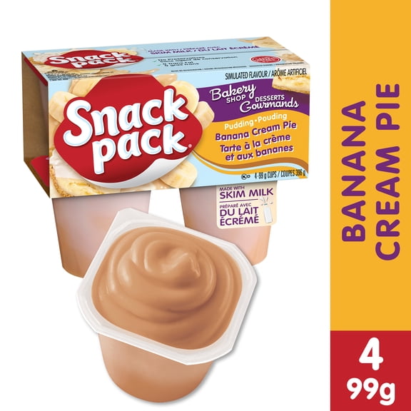 Snack Pack® Coupes de Pouding Tarte à la Crème et aux Bananes