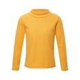 thumbnail image 3 of Moggemol Girls 3 Packs Long Sleeve T-Shirt Thermal Base Layer Tops Basic Stretch Tees Fleece Undershirt Yellow 100, 3 of 7