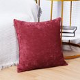 thumbnail image 2 of PiccoCasa Housses de Coussin Décoratives Douces Hydrofuges Bourgogne 18x18 Pouces, 2 of 7