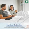 thumbnail image 4 of California Design Den Twin Fitted Sheet Only, Softest 400 Thread Count 100% Cotton Sateen, Deep Pocket, All-Around Elastic, Side Indicators - Sage Green, 4 of 7