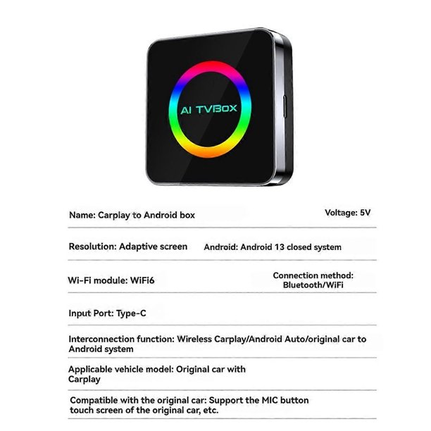 Wireless Carplay/Android Auto Carplay to Android Ai Box 2G+32G