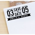 thumbnail image 3 of Printtoo Personalized Black Self Inking Wedding Custom Save The Date Rubber Stamper-58 x 22 mm, 3 of 6