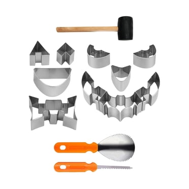 GUOOL Pumpkin Carving Tools Pumpkin Carving Set Professional Stainless Steel Stencils 13PCS