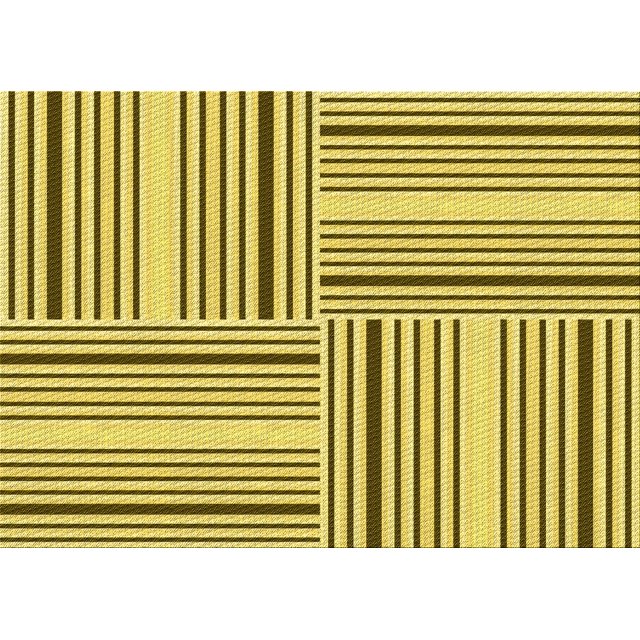 Ahgly Tapis Rectangulaire Lavable en Machine Intérieur Transitionnel Jaune Foncé Vert, 5 Pieds x 8 Pieds