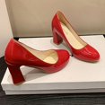 thumbnail image 4 of Escarpins à Talon Bloc pour Femmes, Talons d'Été Décontractés et Confortables, Chaussures à Enfiler à Bout Rond pour Femmes, 4 of 8