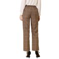 thumbnail image 3 of Unique Bargains Women's Plaid Trousers Pockets Straight Leg Pants Brown L, 3 of 6