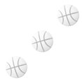 thumbnail image 4 of serony 4pcs Mute Door Rear Wall Crash Waterproof Anti-Collision Wall Crash Waterproof Pad Basketball Style 5cm white 3Set, 4 of 6