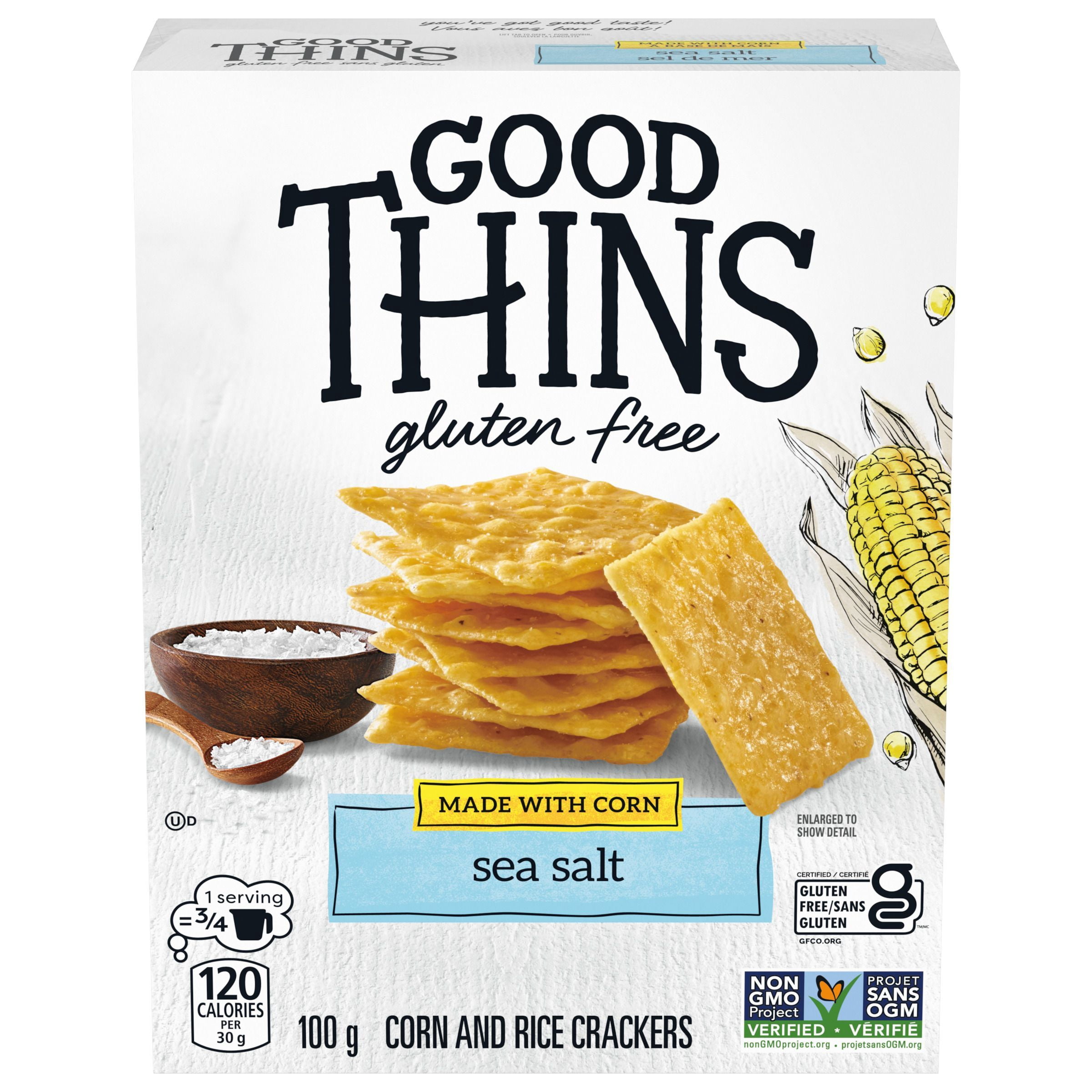 Good Thins, Sea Salt, Gluten Free Corn Crackers