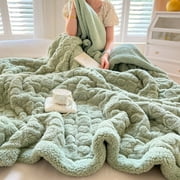 SNNROO Flannel Weighted Blanket  Sherpa Weighted Blankets with Soft Plush Fleece for Calming and Sleep