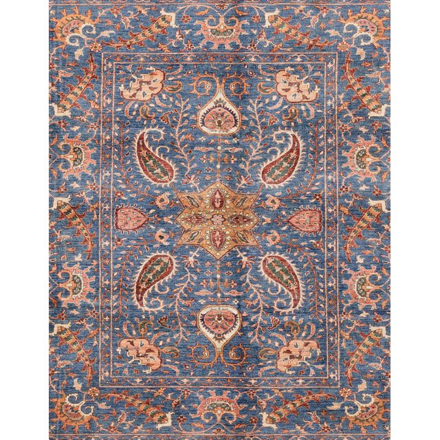 Ahgly Company Indoor Rectangle Abstract Rosy Purple Oriental Area Rugs, 2' x 3'