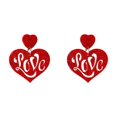 thumbnail image 1 of Eoozwa Boucles d'Oreilles Cœur de la Saint-Valentin Rouges en Plastique Légères pour Souper Romantique Rendez-Vous Bijou Mode Cadeau, 1 of 6