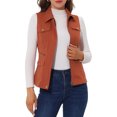 thumbnail image 1 of INSPIRE CHIC Veste Zippée pour Femme Sans Manches Anorak Gilet Utilitaire Veste avec Poches m Orange Rouge, 1 of 6