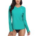 thumbnail image 1 of BeautyIn Women V-Neck Rash Guard UPF 50+ Sun Protection Swimwear Shirt, 1 of 6