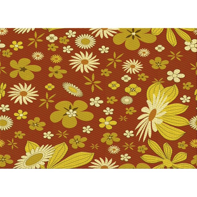 Ahgly Tapis Rectangulaire Lavable en Machine Intérieur Transitionnel Jaune, 2 Pieds x 5 Pieds