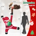 thumbnail image 3 of Costway 8.5 FT Christmas Inflatable Reindeer & Climbing Santa Claus, Indoor/Outdoor, 3 of 10