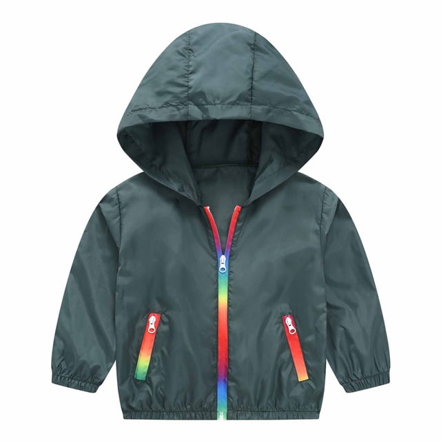 Posijego Toddler Kids Sun Protection Jacket Spring Summer Long Sleeve Hooded Full Zip Jackets for Outdoor
