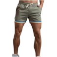thumbnail image 4 of Mens Shorts Mens Casual Solid Color Casual Drawstring Pockets Elastic Sports Shorts, 4 of 7